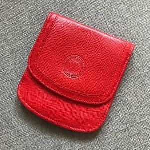 Vtg NWT Original Taxi Wallet Red Saffiano Leather